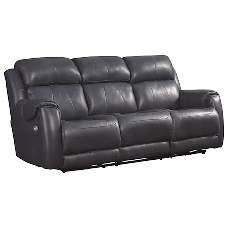 Casual Power Headrest Double Reclining Sofa with SoCozi Massage